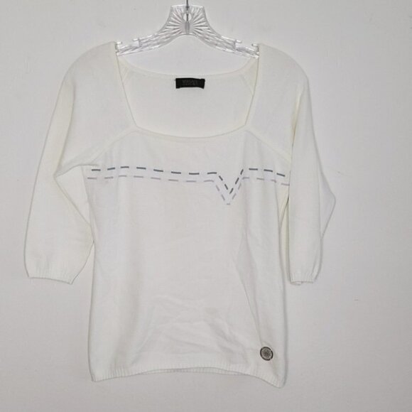 Versace 34 Sleeve Square Neck Shirt